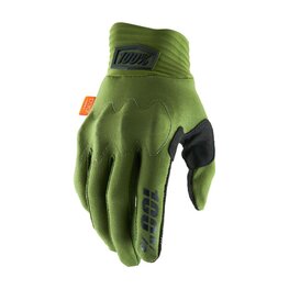 100% SPEEDLAB Langfinger-Fahrradhandschuhe - COGNITO D3O - Grün/Schwarz