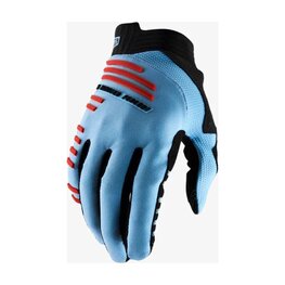 100% SPEEDLAB Langfinger-Fahrradhandschuhe - R-CORE - Hellblau/Rot