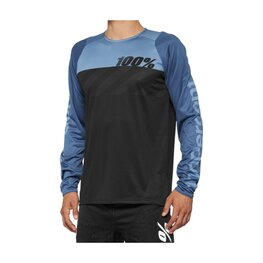 100% SPEEDLAB Langarm Fahrradtrikot für den Sommer - R-CORE - Schwarz/Blau