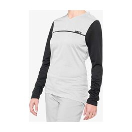 100% SPEEDLAB Langarm Fahrradtrikot für den Sommer - RIDECAMP W - Grau/Schwarz