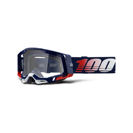 100% SPEEDLAB Fahrradsonnenbrille - RACECRAFT 2 - Blau/Weiß/Rot