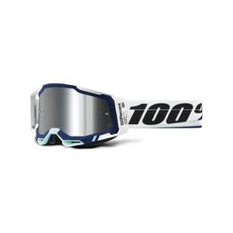 100% SPEEDLAB Fahrradsonnenbrille - RACECRAFT 2 - Weiß/Blau/Schwarz/Silber