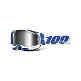 100% SPEEDLAB Fahrradsonnenbrille - RACECRAFT 2 - Weiß/Blau/Silber