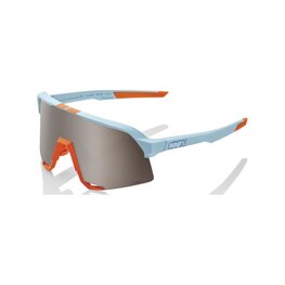 100% SPEEDLAB Fahrradsonnenbrille - S3™ - Hellblau/Orange/Silber