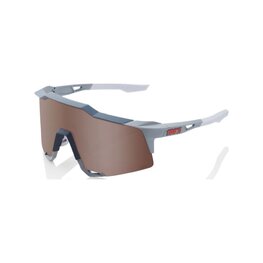 100% SPEEDLAB Fahrradsonnenbrille - SPEEDCRAFT - Grau/Weiß/Silber