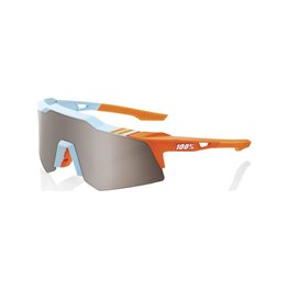 100% SPEEDLAB Fahrradsonnenbrille - SPEEDCRAFT XS - Hellblau/Orange