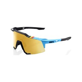 100% SPEEDLAB Fahrradsonnenbrille - SPEEDCRAFT - Blau/Schwarz/Gold