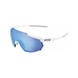 100% SPEEDLAB Fahrradsonnenbrille - RACETRAP - Weiß/Blau
