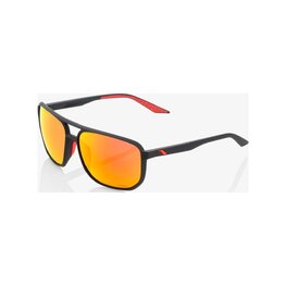 100% SPEEDLAB Fahrradsonnenbrille - KONNOR AVIATOR SQUARE - Schwarz/Rot