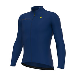 ALÉ Langarm Fahrradtrikot für den Winter - SOLID FONDO 2.0 - Blau