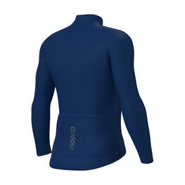 ALÉ Langarm Fahrradtrikot für den Winter - SOLID FONDO 2.0 - Blau