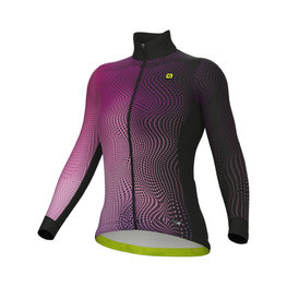 ALÉ Langarm Fahrradtrikot für den Winter - CIRCUS PR-S - Schwarz/Rosa