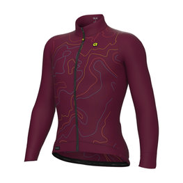 ALÉ Langarm Fahrradtrikot für den Winter - TOP PR-E - bordeaux