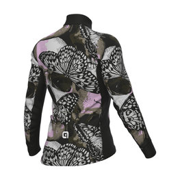 ALÉ Langarm Fahrradtrikot für den Winter - FALENA PR-E - Schwarz/Weiß/Rosa/Braun