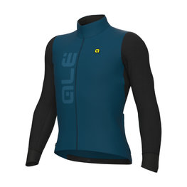 ALÉ Langarm Fahrradtrikot für den Winter - QUICK R-EV1 - Schwarz/Blau