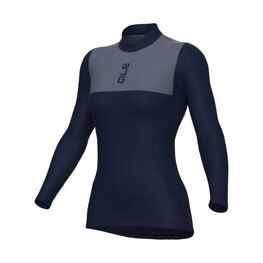 ALÉ Langarm Fahrrad-Shirt - GRID INTIMO - Blau