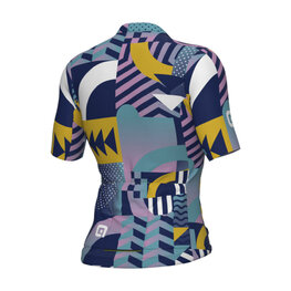 ALÉ Kurzarm Fahrradtrikot - PR-E GAMES - Rosa/Türkis/Gelb
