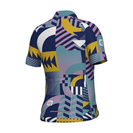 ALÉ Kurzarm Fahrradtrikot - KID GAMES - Rosa/Türkis/Gelb