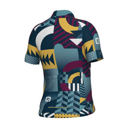 ALÉ Kurzarm Fahrradtrikot - KID GAMES - Lila/Türkis/Gelb