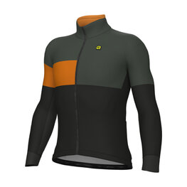 ALÉ Fahrrad-Thermojacke - PR-E GEOMETRIC - Schwarz/Grau/Orange