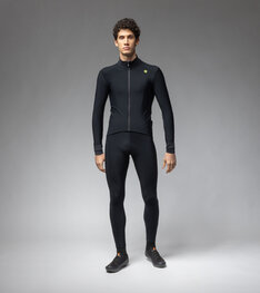 ALÉ Langarm Fahrradtrikot für den Winter - KLIMATIK K-IDRO - Schwarz