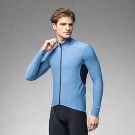 ALÉ Langarm Fahrradtrikot für den Winter - KLIMATIK K-IDRO - Hellblau