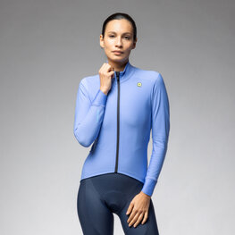 ALÉ Langarm Fahrradtrikot für den Winter - KLIMATIK K-IDRO - Hellblau