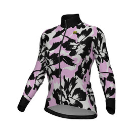 ALÉ Langarm Fahrradtrikot für den Winter - PR-E FLOWER - Rosa