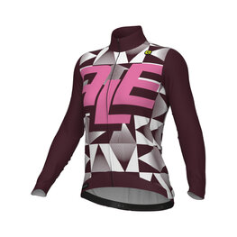 ALÉ Langarm Fahrradtrikot für den Winter - PR-E MULTIVERSO - Lila