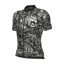 ALÉ Kurzarm Fahrradtrikot - SAFARI PRAGMA - Schwarz/Weiß
