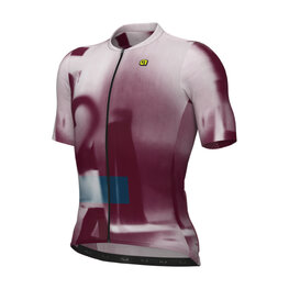 ALÉ Kurzarm Fahrradtrikot - SOUND PR-E - Weiß/bordeaux