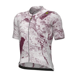 ALÉ Kurzarm Fahrradtrikot - MARBLE PR-E - Weiß/Rot
