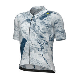 ALÉ Kurzarm Fahrradtrikot - MARBLE PR-E - Weiß/Blau