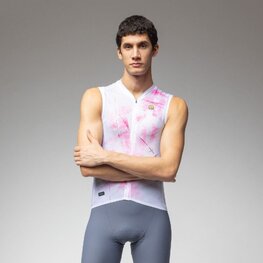 ALÉ Ärmelloses Fahrradtrikot - MIRROR PR-E - Weiß/Rosa