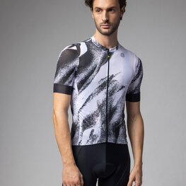 ALÉ Kurzarm Fahrradtrikot - TRACE PRAGMA - Weiß/Schwarz