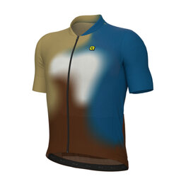ALÉ Kurzarm Fahrradtrikot - FLASH PR-E - Gelb/Braun/Blau/Weiß