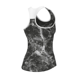 ALÉ Ärmelloses Fahrradtrikot - MARBLE PRAGMA - Schwarz/Weiß