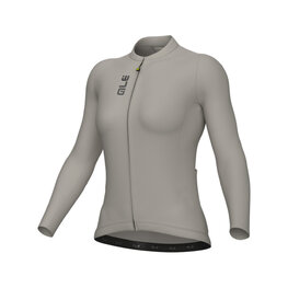 ALÉ Langarm Fahrradtrikot für den Sommer - COLOR BLOCK PRAGMA - Beige