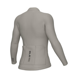 ALÉ Langarm Fahrradtrikot für den Sommer - COLOR BLOCK PRAGMA - Beige