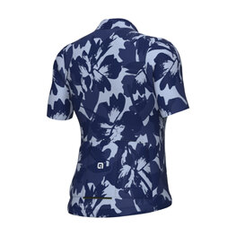 ALÉ Kurzarm Fahrradtrikot - FLOWER PRAGMA - Weiß/Blau