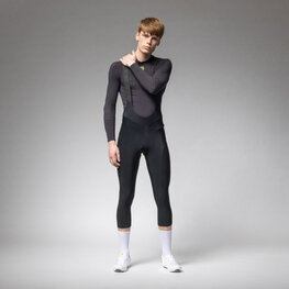 ALÉ Lange Fahrradhose mit Trägern - PRAGMA WINTER 2.0 - Schwarz