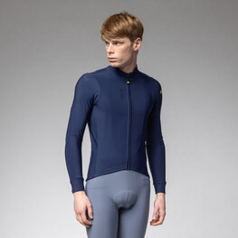 ALÉ Langarm Fahrradtrikot für den Winter - PRAGMA FONDO 3.0 - Blau