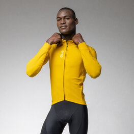 ALÉ Langarm Fahrradtrikot für den Winter - PRAGMA FONDO 3.0 - Gelb