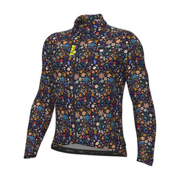 ALÉ Langarm Fahrradtrikot für den Winter - PRAGMA FLOWERY - Schwarz/mehrfarbig