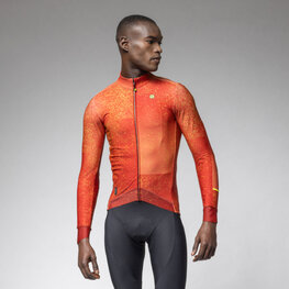 ALÉ Langarm Fahrradtrikot für den Winter - PR-E STELLAR - Orange