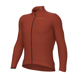 ALÉ Langarm Fahrradtrikot für den Winter - PR-E FOLLOW ME 2.0 - Braun