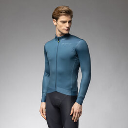 ALÉ Langarm Fahrradtrikot für den Winter - PR-E FOLLOW ME 2.0 - Blau