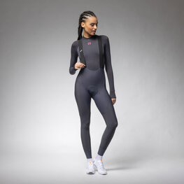 ALÉ Lange Fahrradhose mit Trägern - R-EV1 VOLTAGE - Anthrazit