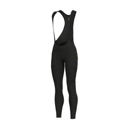 ALÉ Lange Fahrradhose mit Trägern - OFF ROAD - GRAVEL STONES CARGO 2.0 - Schwarz