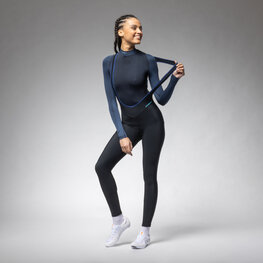 ALÉ Lange Fahrradhose mit Trägern - KLIMATIK K-ATMO 3.0 - Schwarz